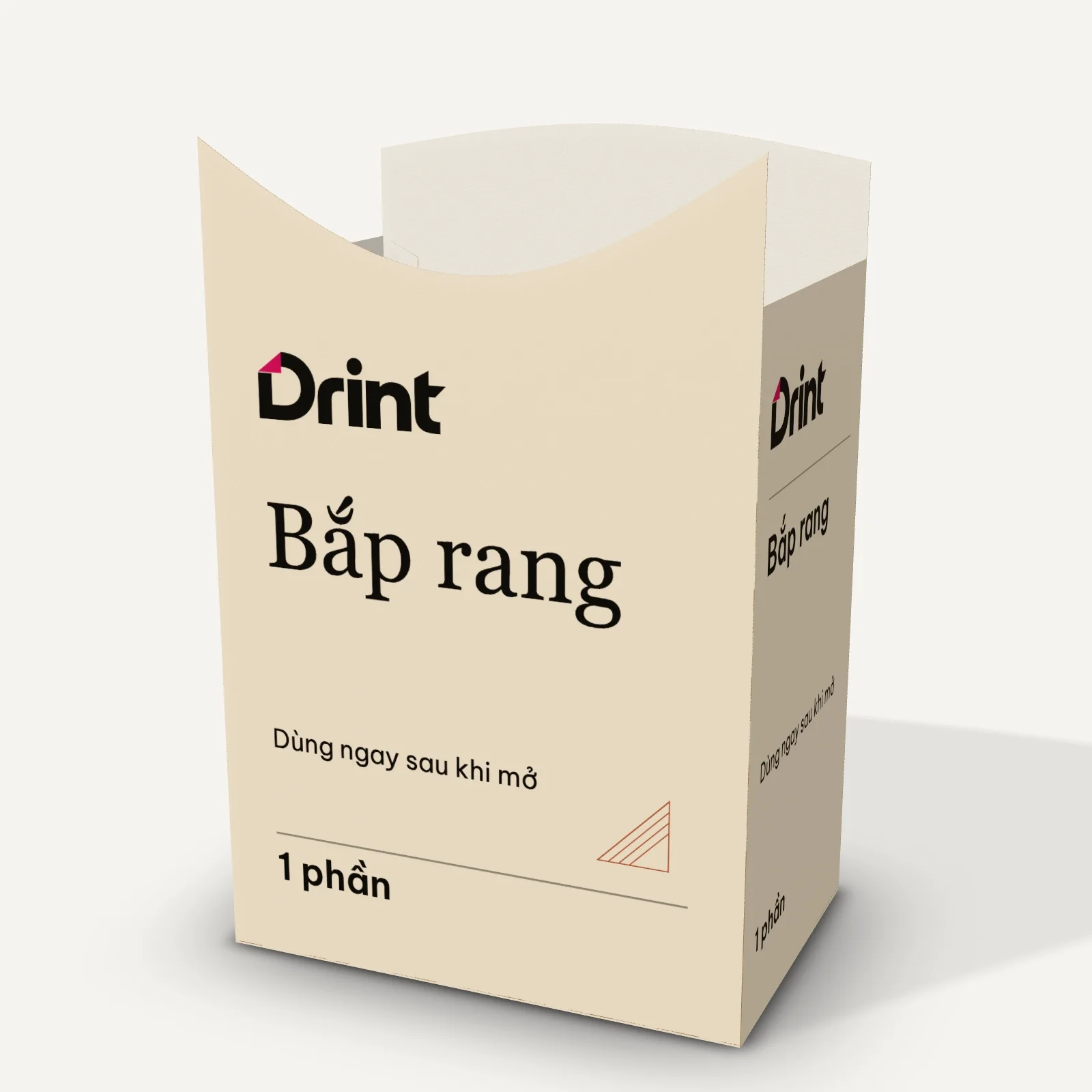 Mockup Hộp bắp rang lớn 3D