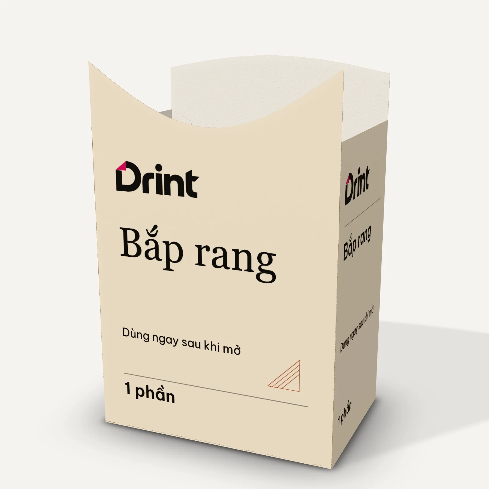 Mockup Hộp bắp rang 3D