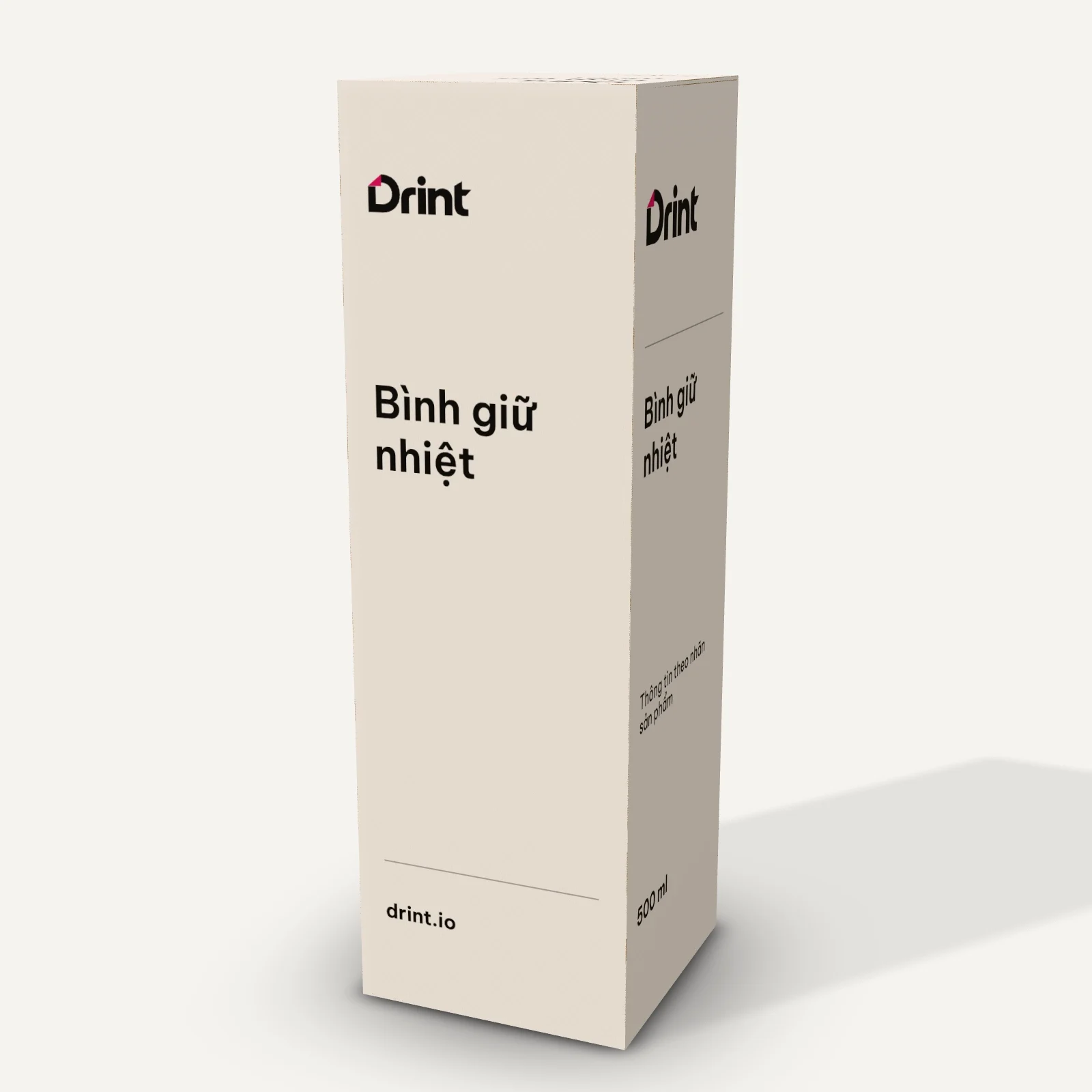 Mockup Hộp bình giữ nhiệt 3D