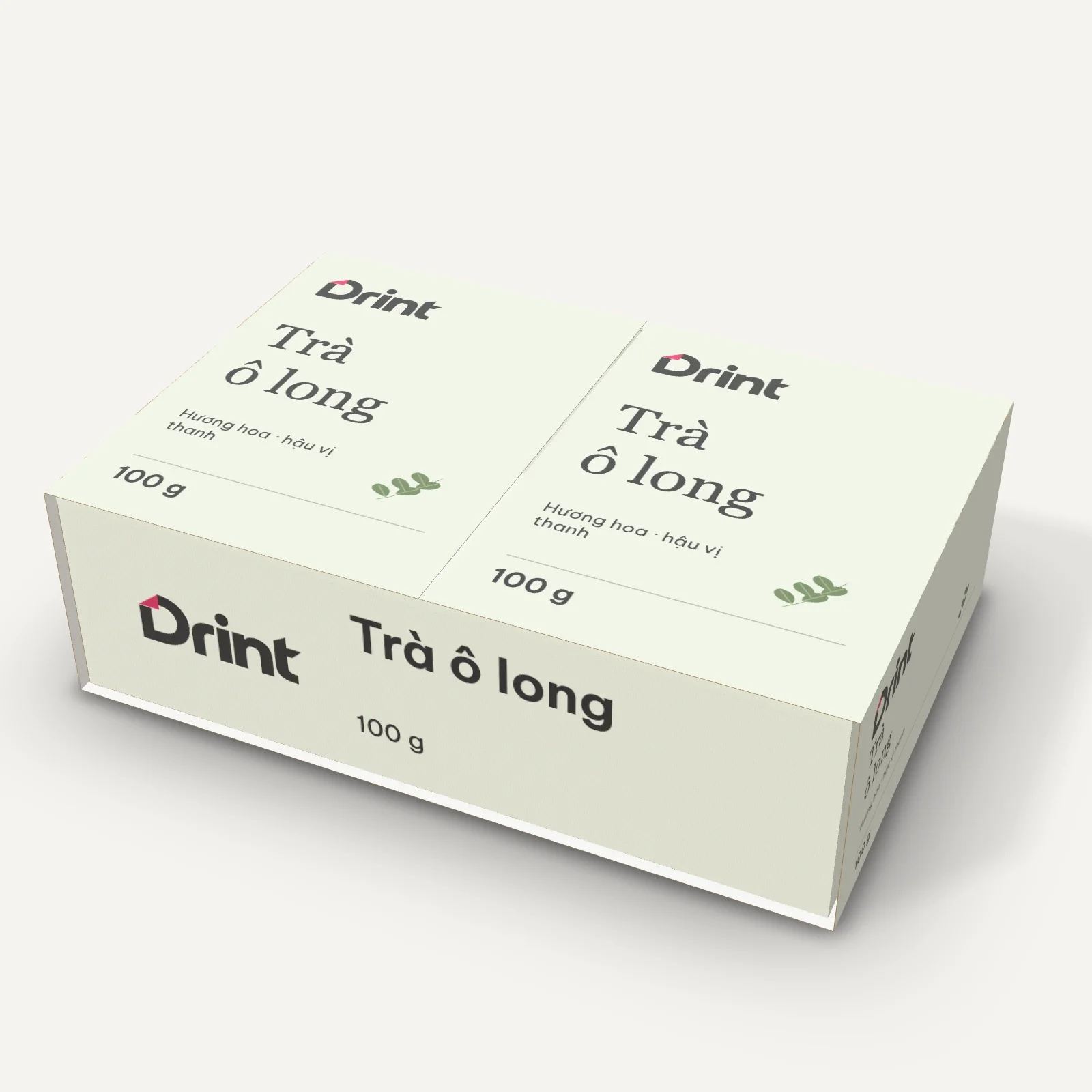 Mockup Hộp cánh tủ trà 3D