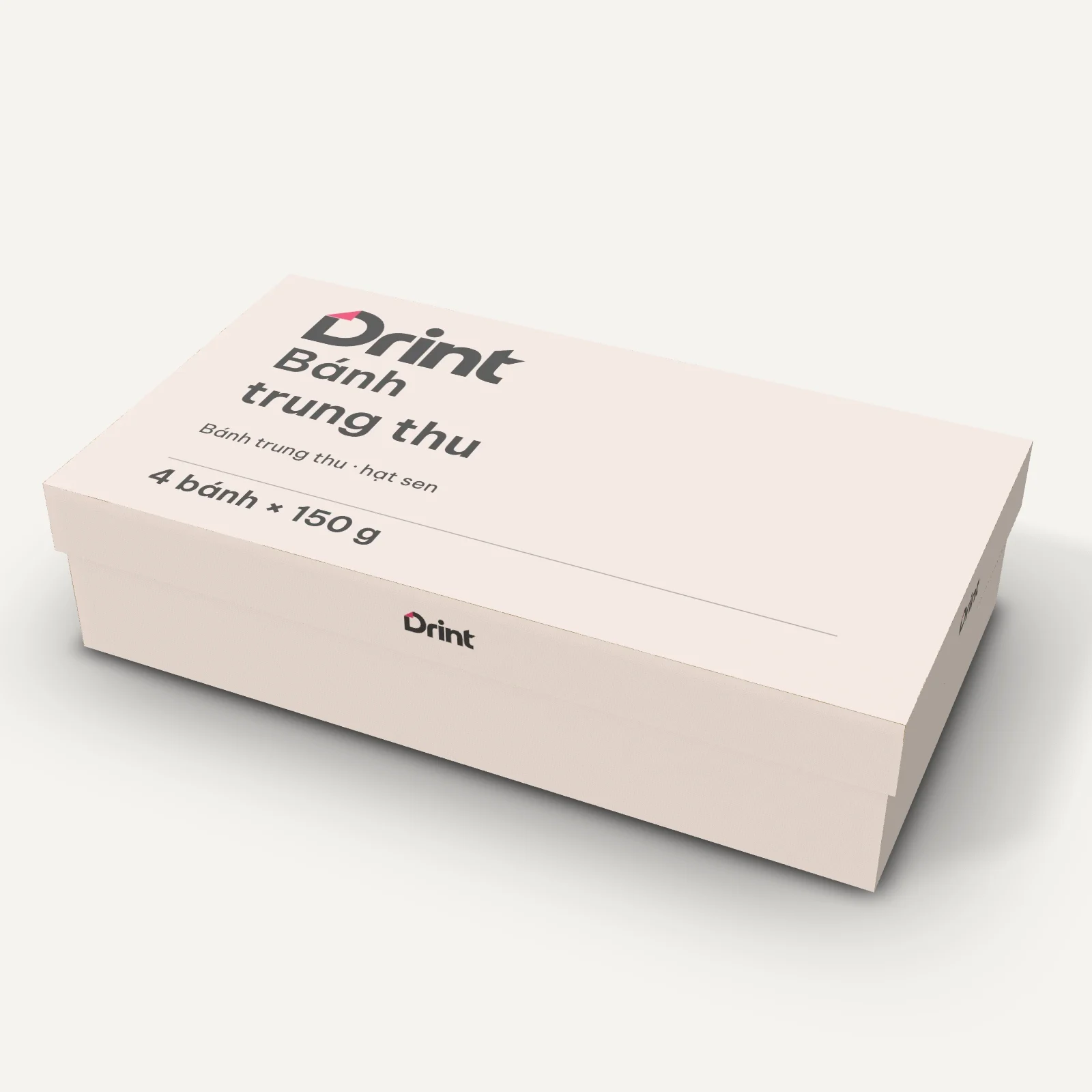 Mockup Hộp cứng bánh trung thu bánh + trà 3D