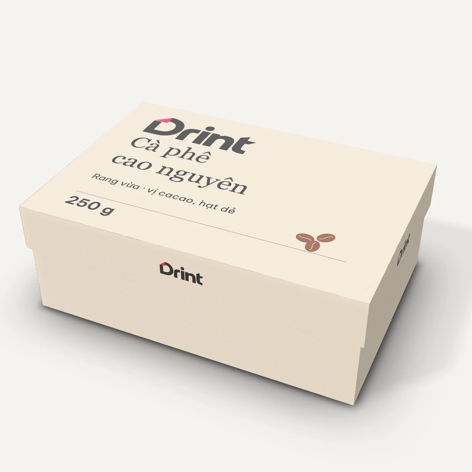 Mockup Hộp cứng cà phê đặc sản 3D