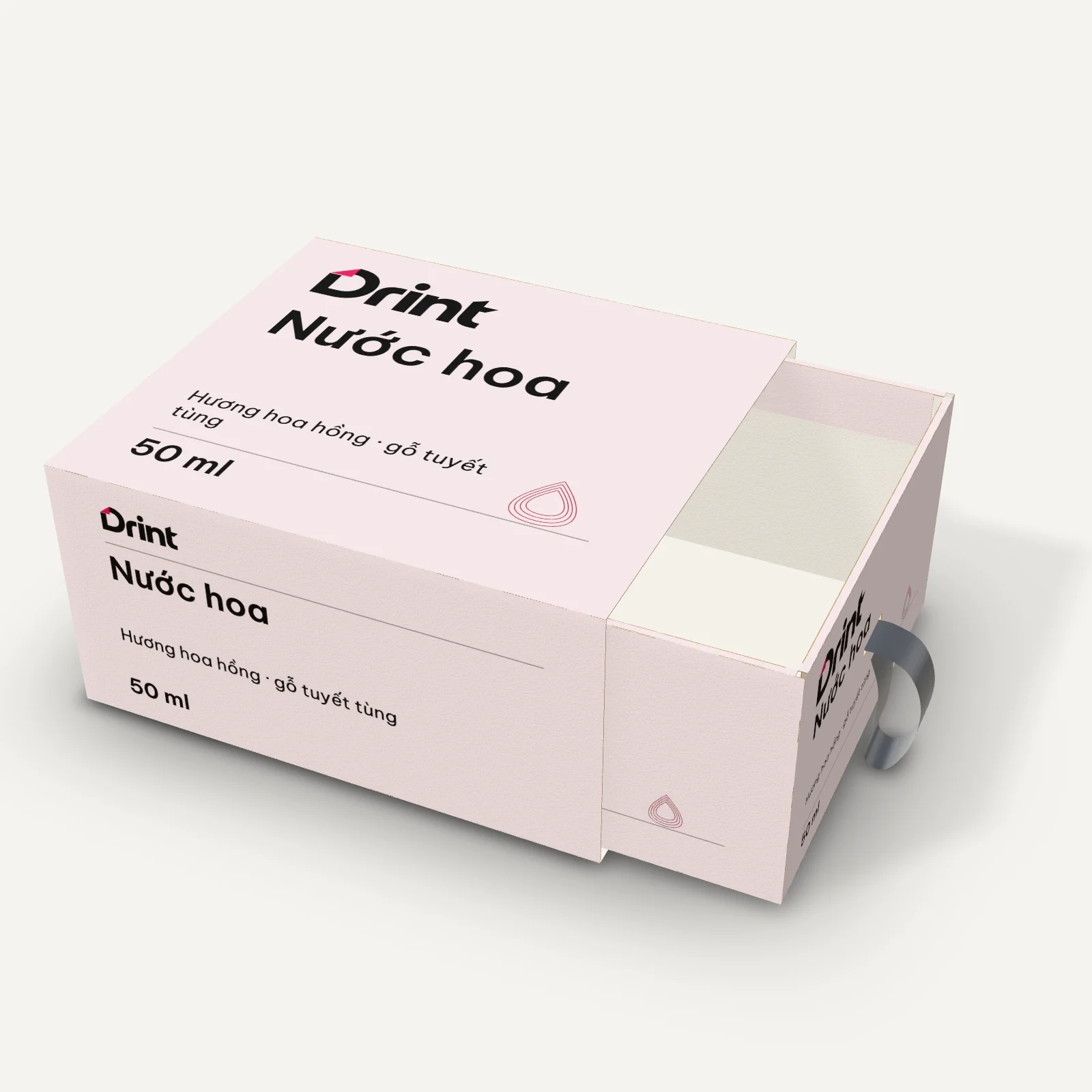 Mockup Hộp cứng ngăn kéo nước hoa 3D