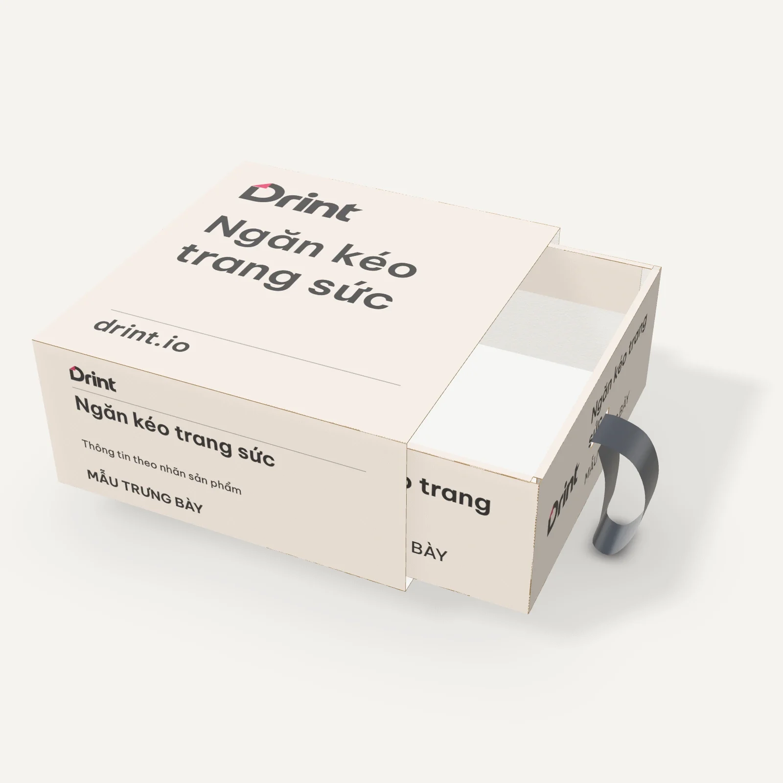 Mockup Hộp cứng ngăn kéo trang sức 3D