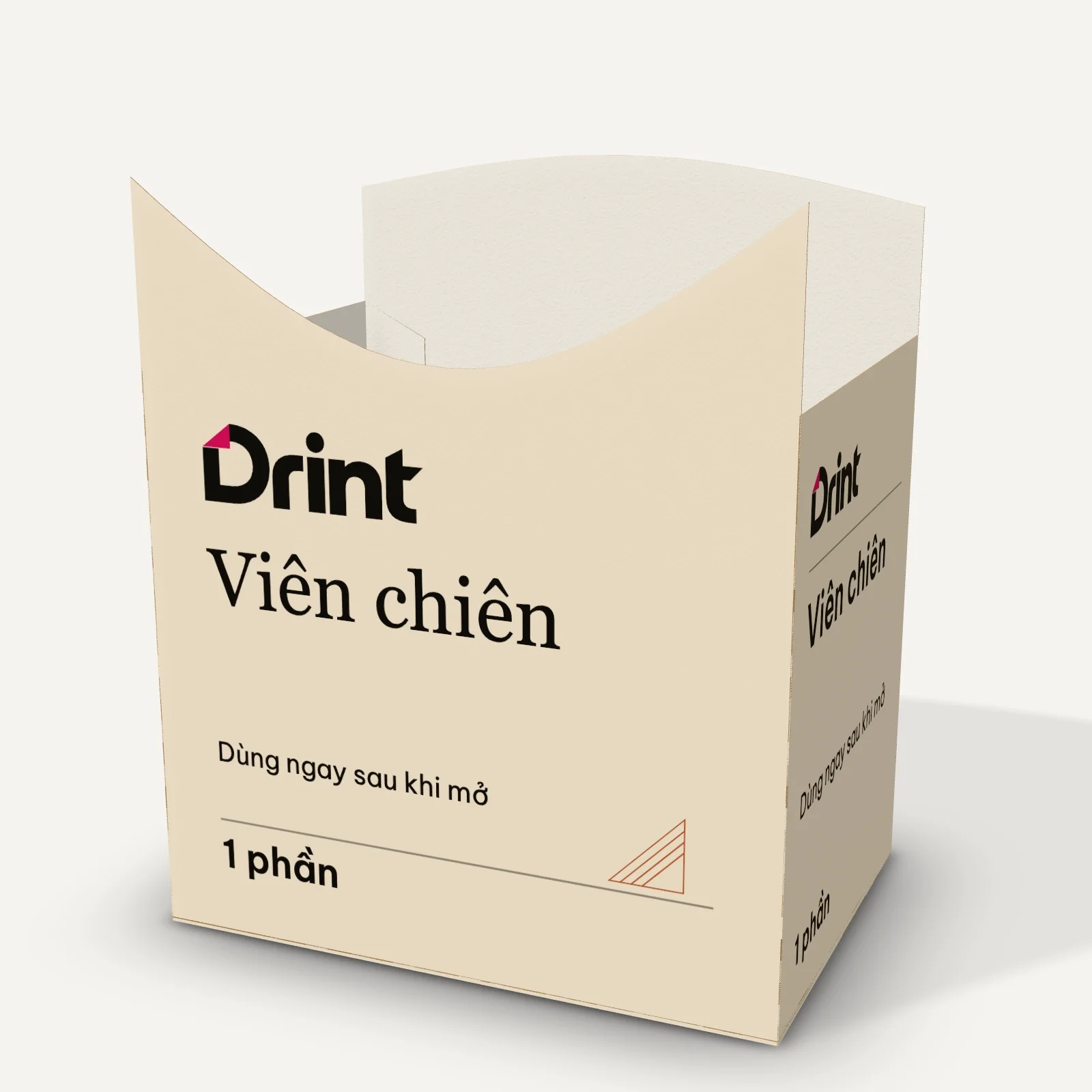 Mockup Hộp gà viên / cá viên chiên 3D