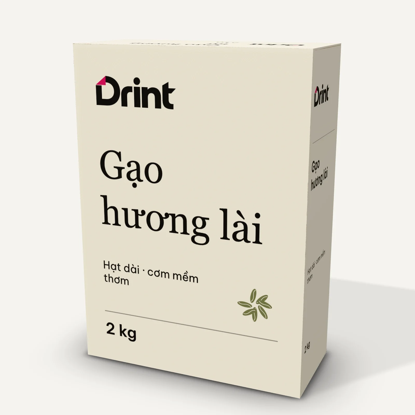 Mockup Hộp gạo đặc sản 3D