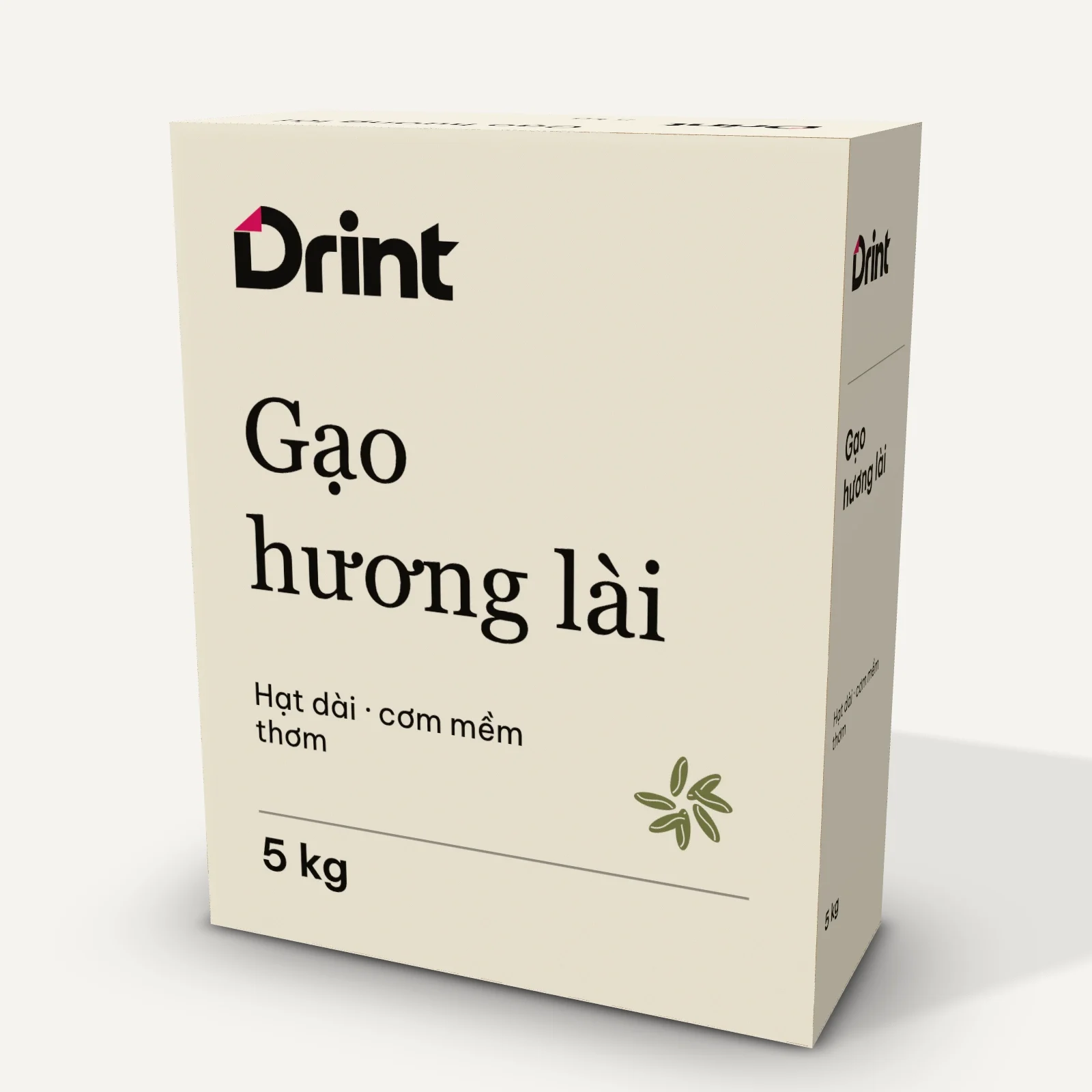 Mockup Hộp gạo 3D