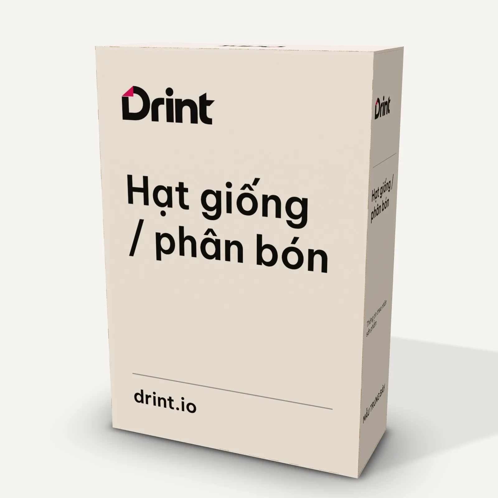 Mockup Hộp hạt giống / phân bón 3D