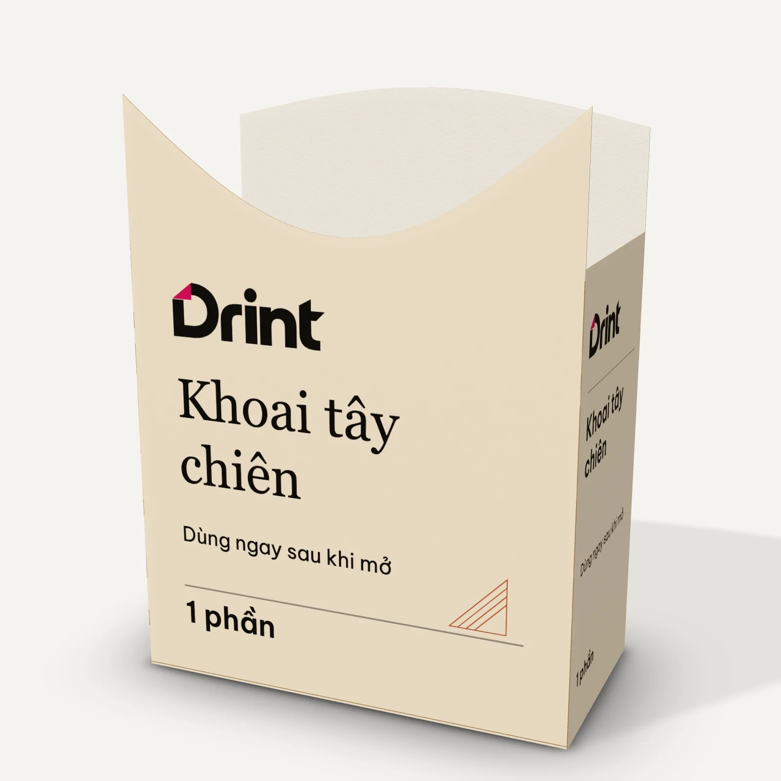 Mockup Hộp khoai chiên lớn 3D