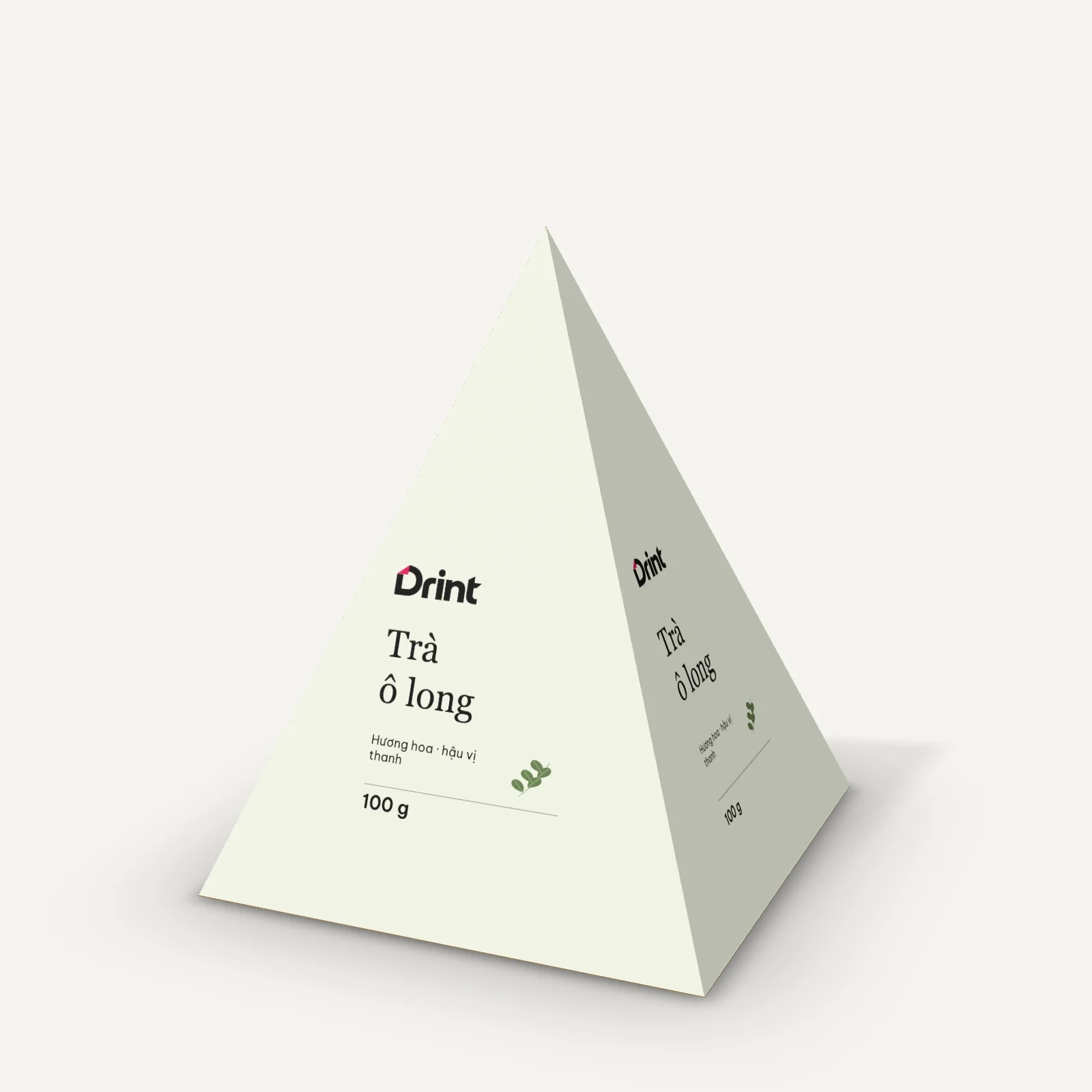 Mockup Hộp kim tự tháp trà 3D
