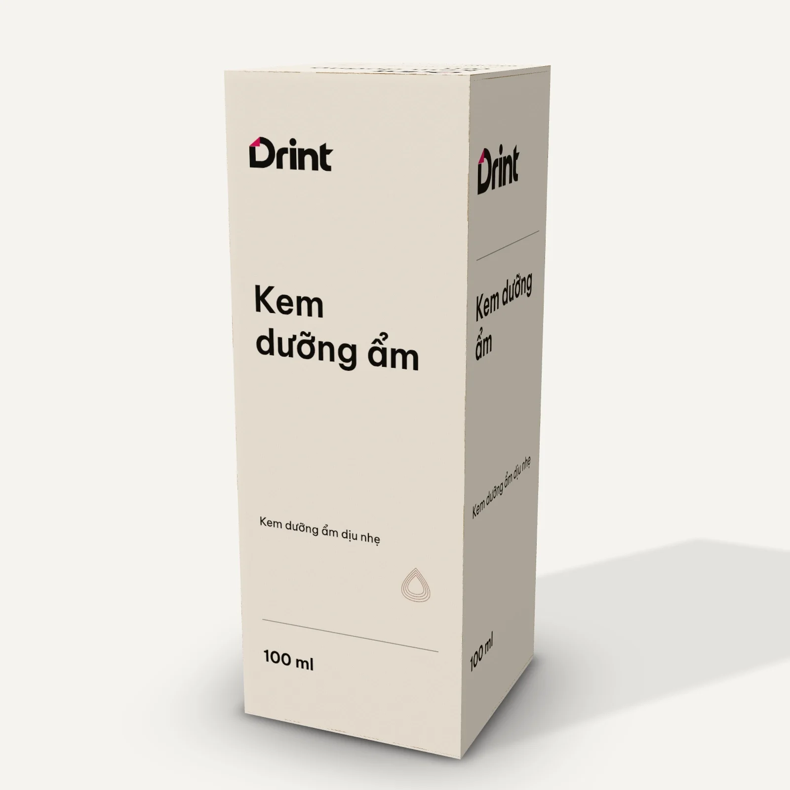 Mockup Hộp mỹ phẩm đáy khoá 3D