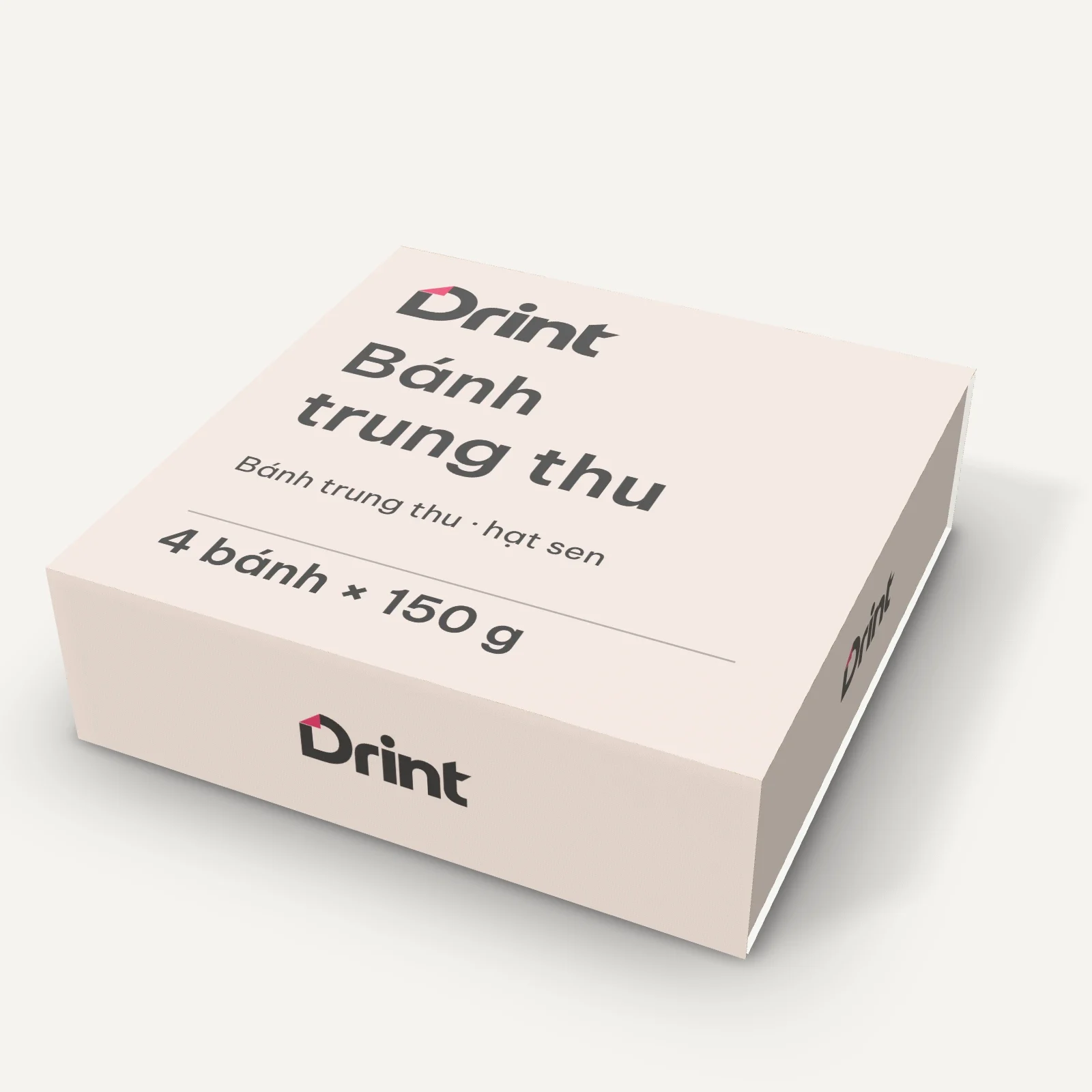 Mockup Hộp nam châm bánh trung thu bánh 3D