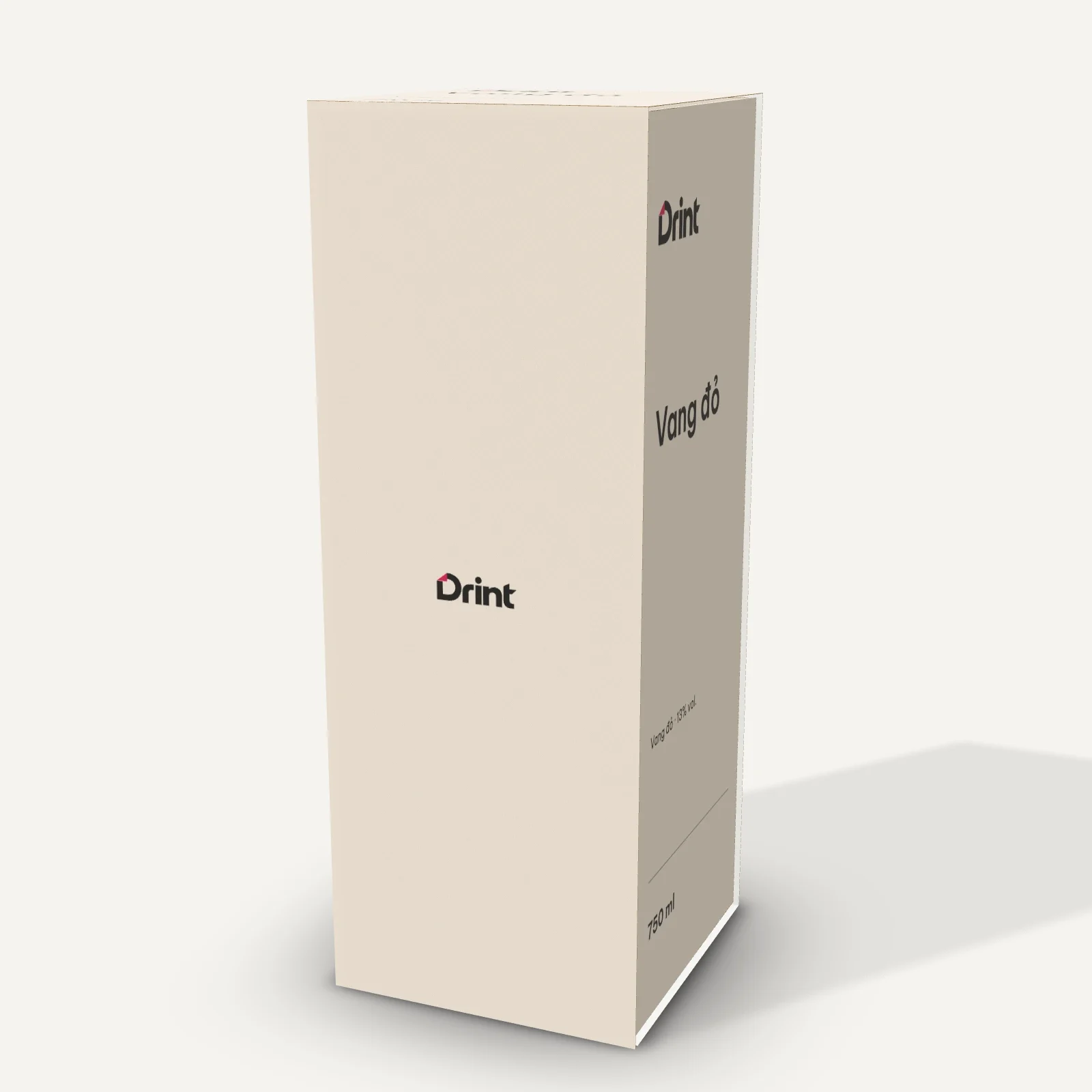 Mockup Hộp nam châm rượu 3D