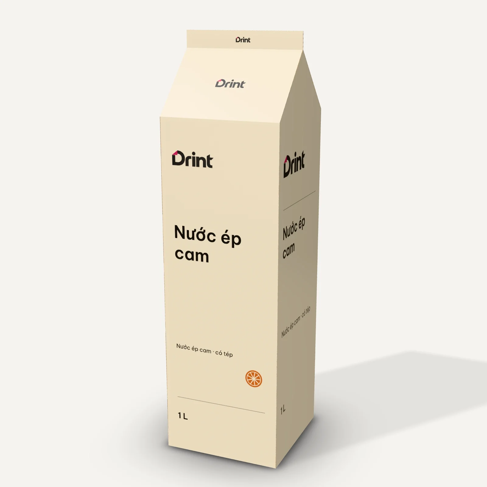 Mockup Hộp nước ép nóc nhà 3D