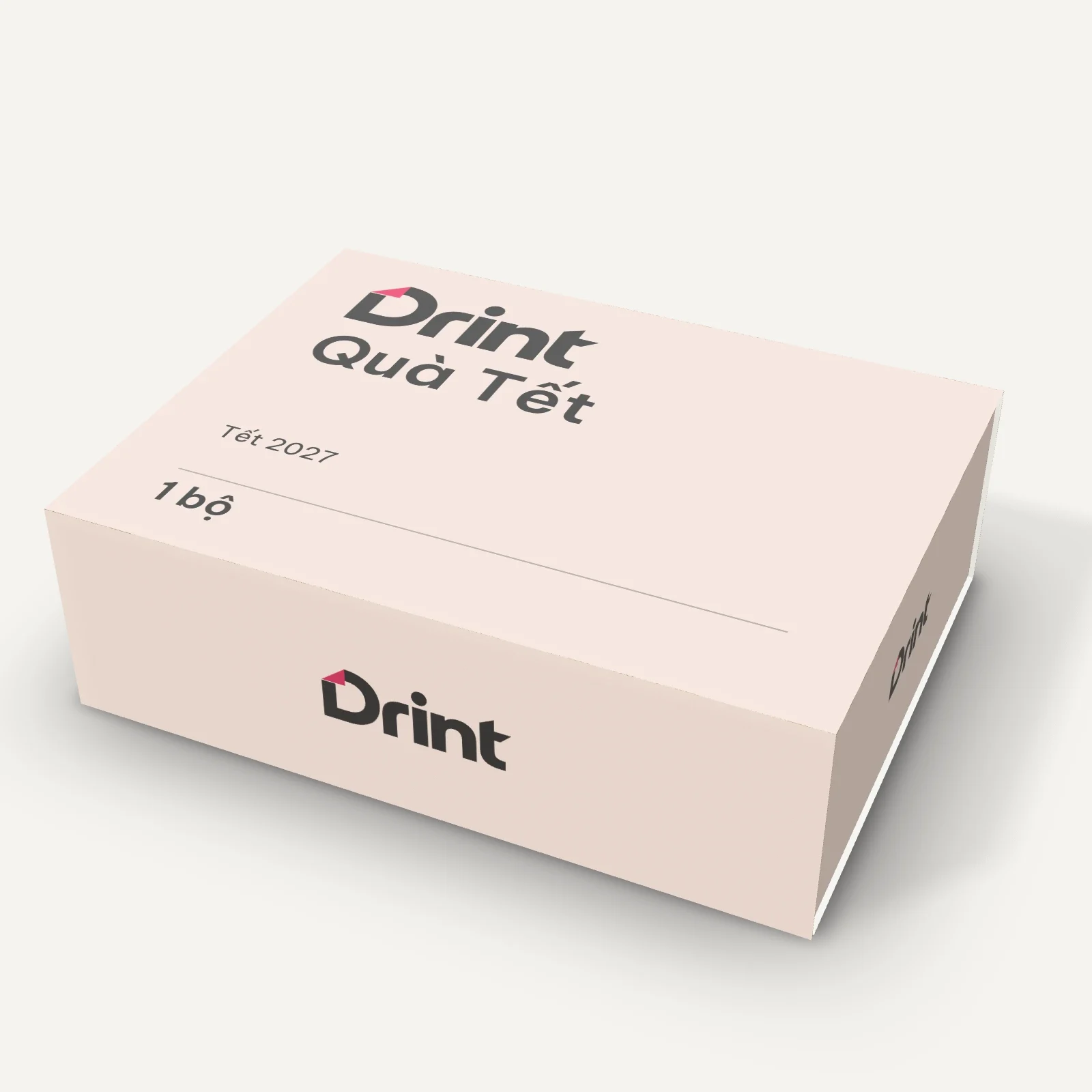 Mockup Hộp quà Tết nam châm 3D