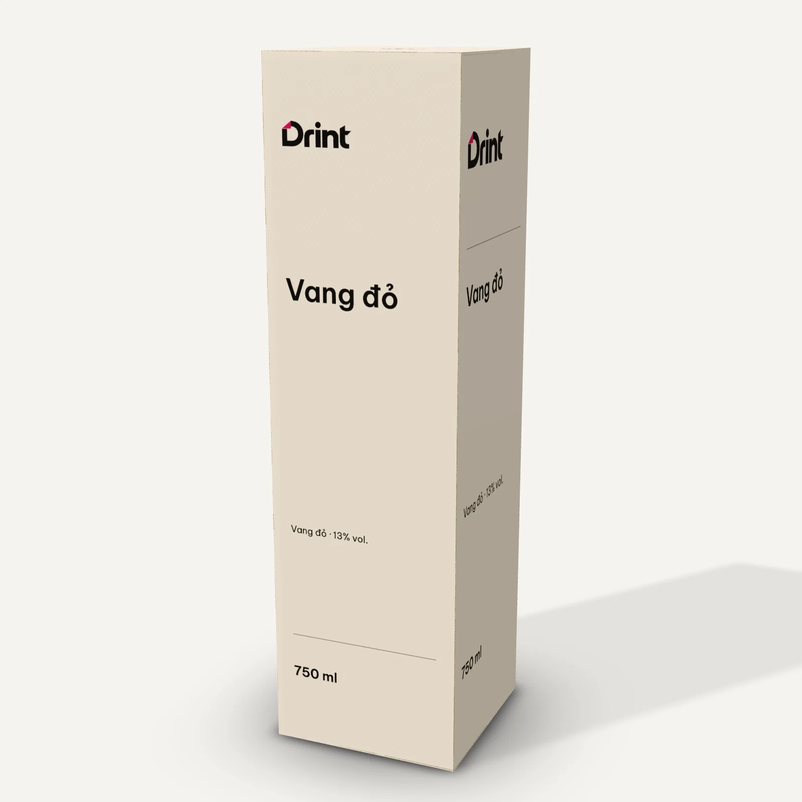 Mockup Hộp rượu đáy cài 3D