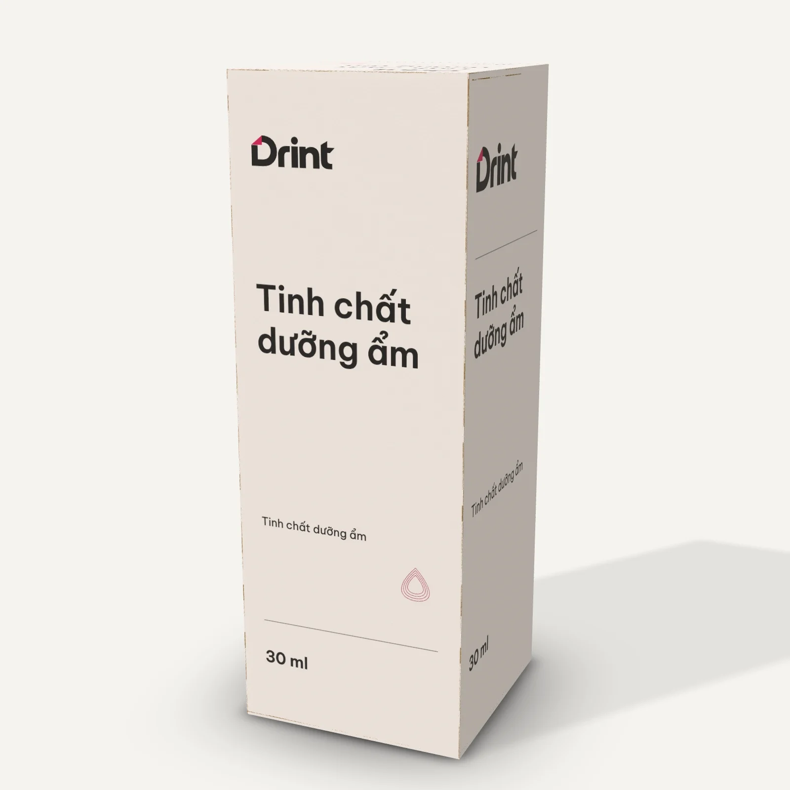 Mockup Hộp serum đáy khoá tự động 3D