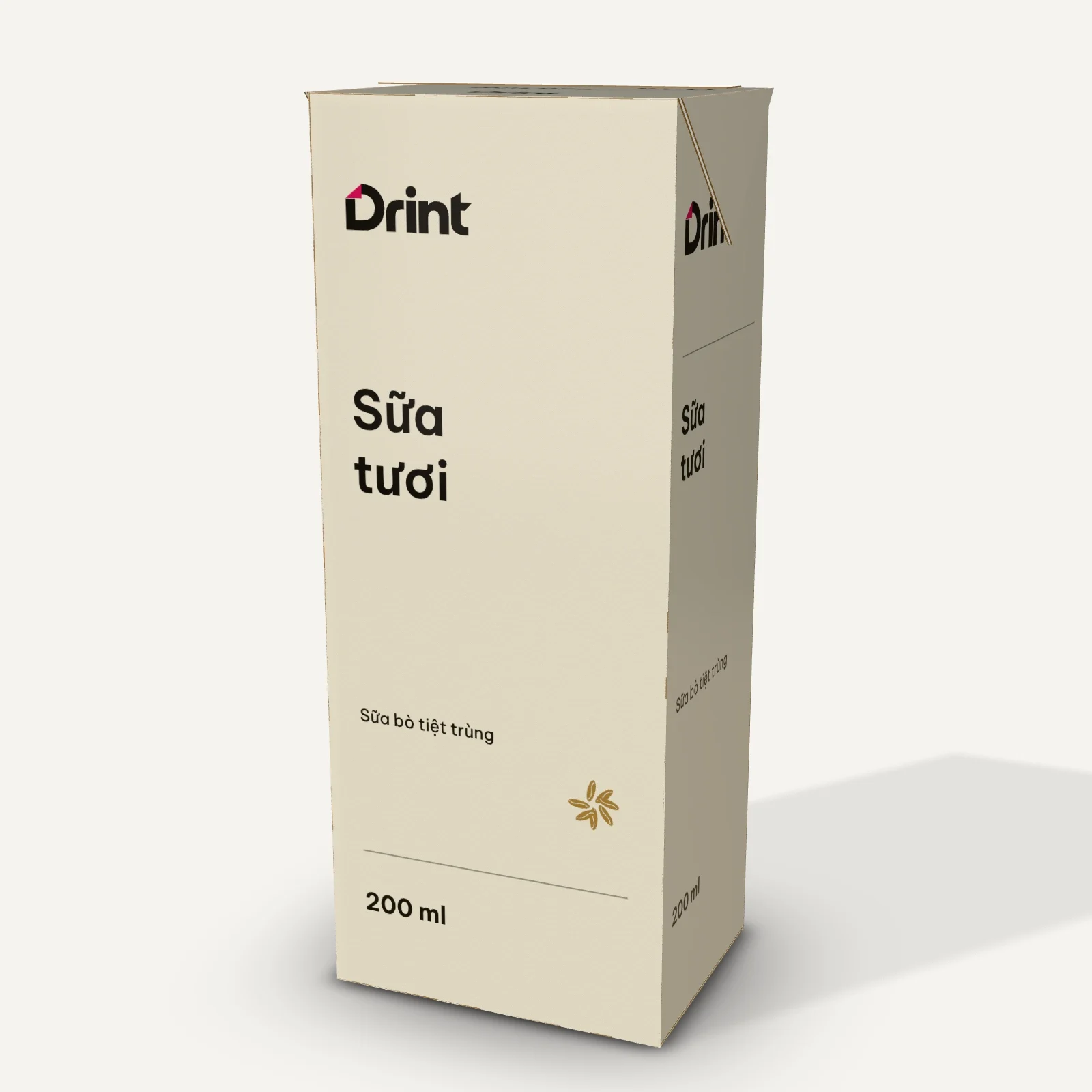 Mockup Hộp sữa 3D