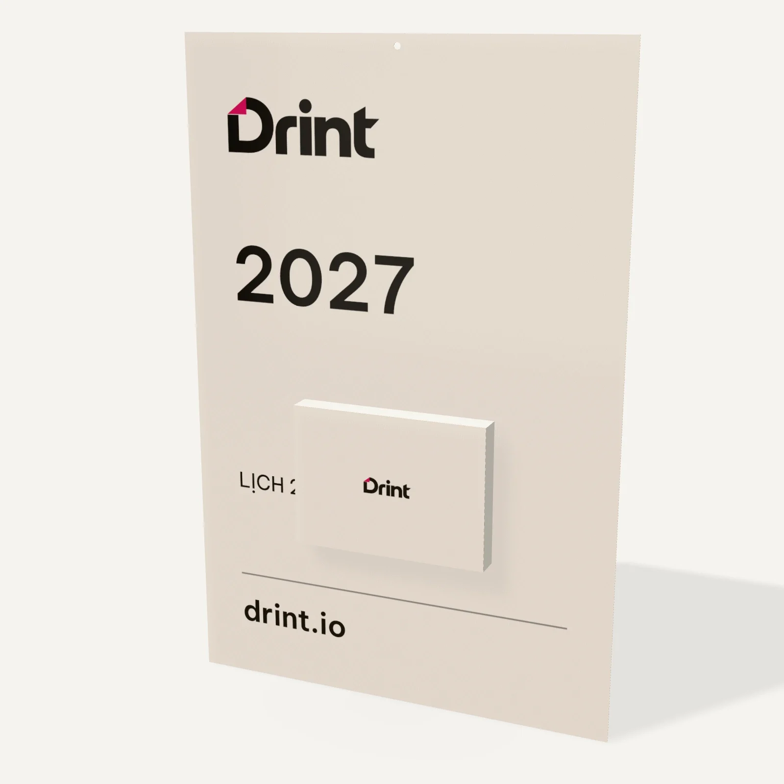 Mockup Lịch bloc bìa 3D