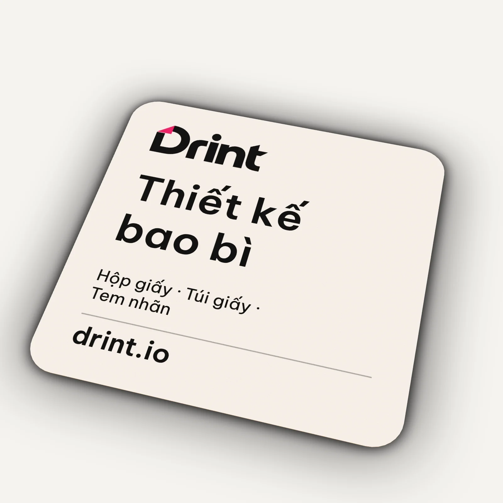 Mockup Lót ly vuông 3D