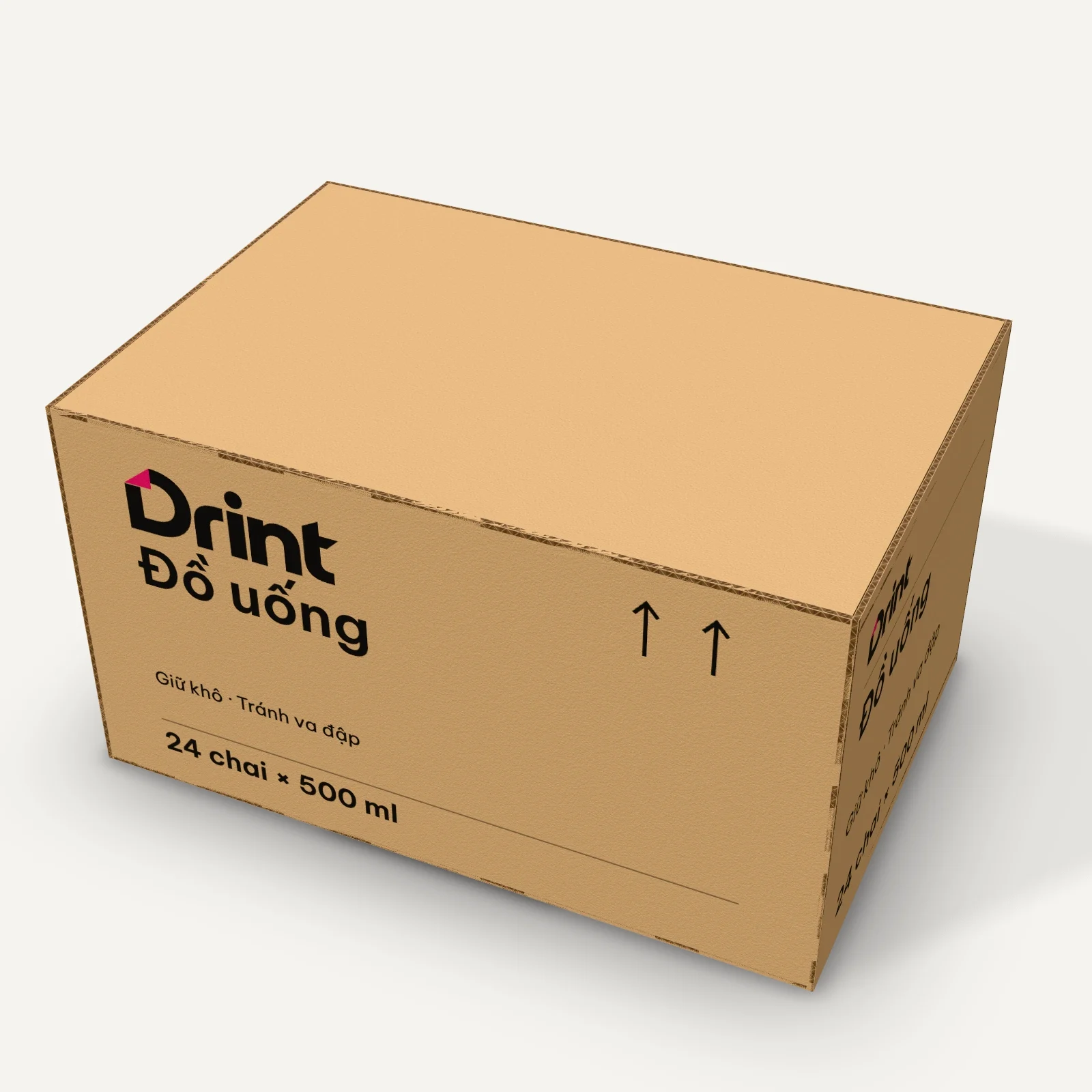 Mockup Thùng carton nắp gài 3D