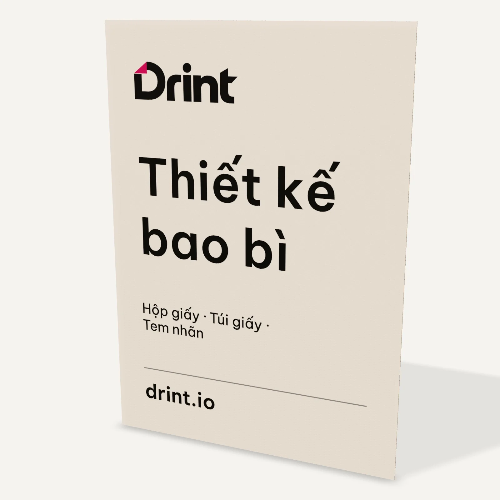 Mockup Tờ gấp A4 gấp đôi 3D
