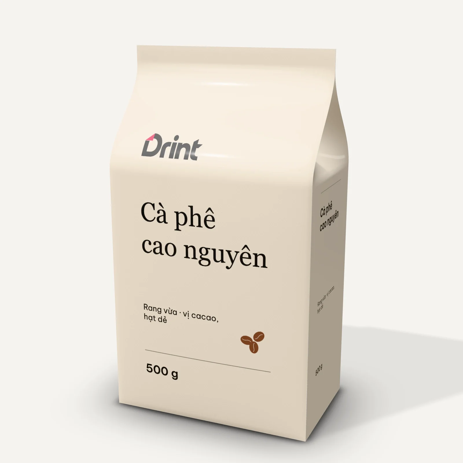 Mockup Túi đáy bằng cà phê 3D