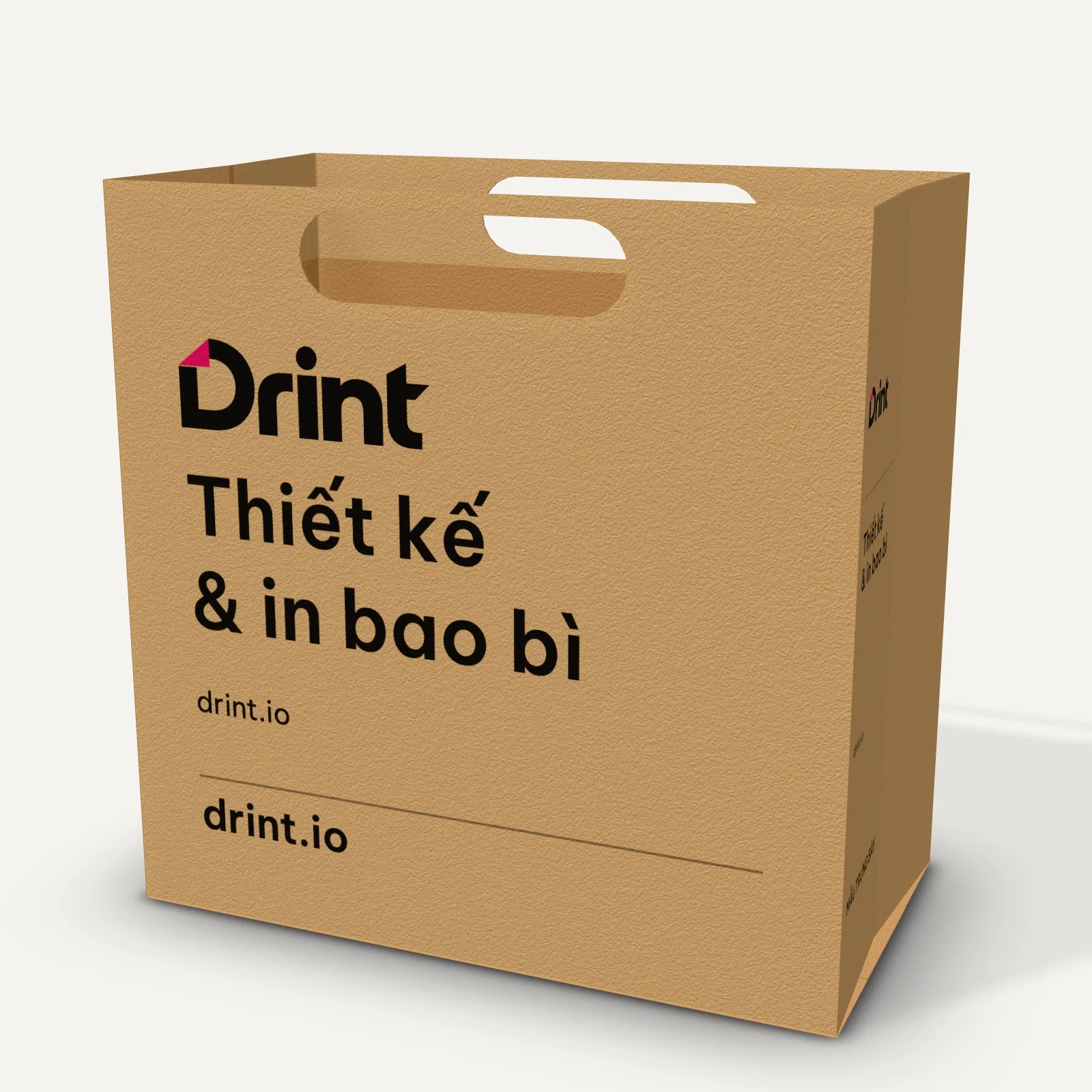 Mockup Túi giấy trà sữa ly 3D