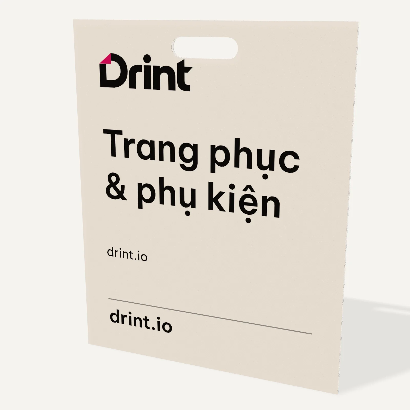 Mockup Túi nilon quai bấm 3D